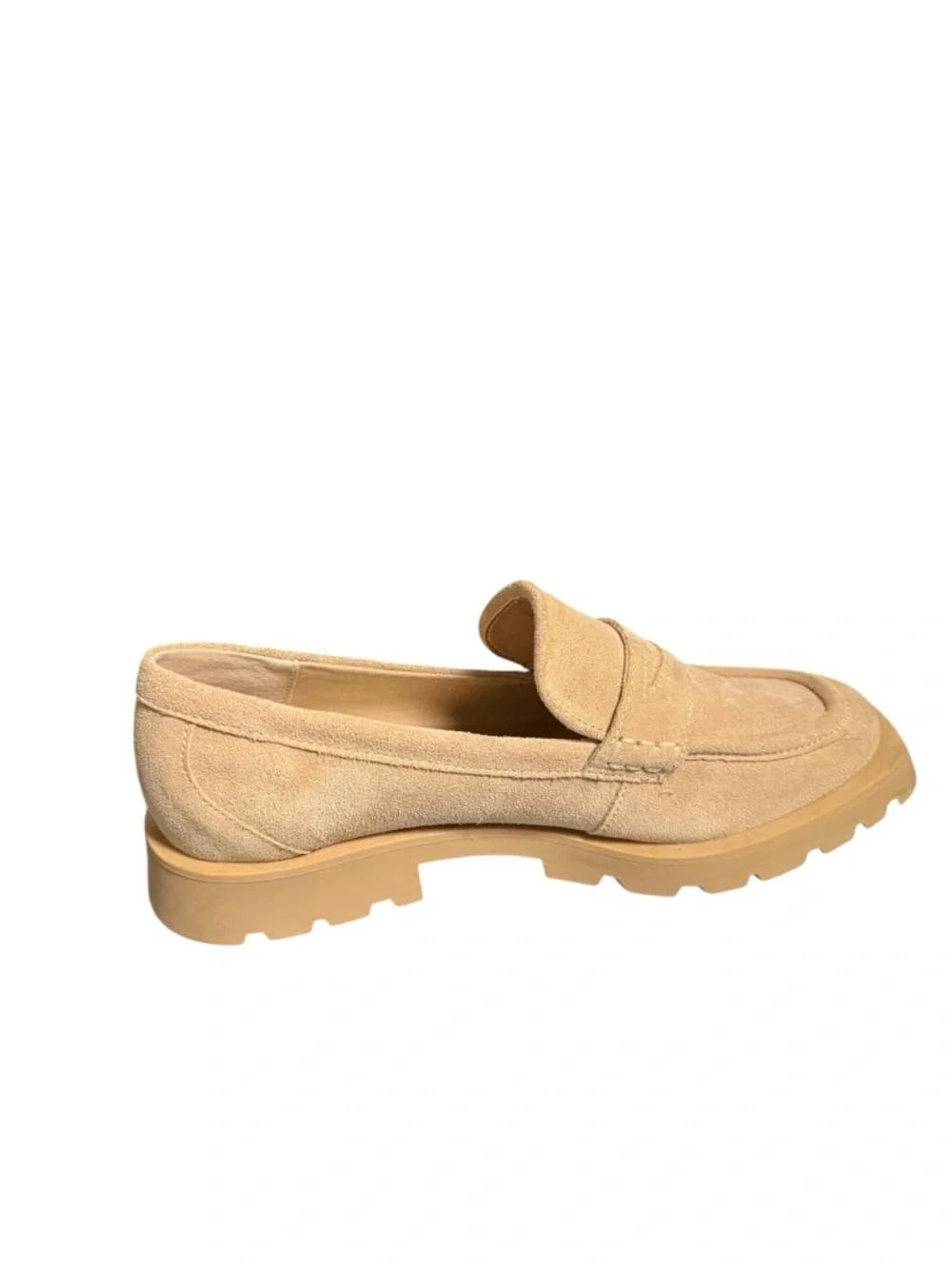 Dolce Vita Chunky Suede Loafers Platform Lug Sole Beige Size 11